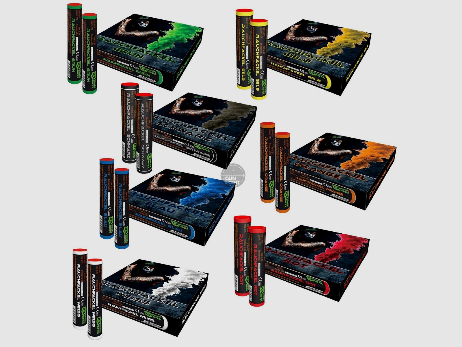 Blackboxx Rauchfackel 5er Pack 60 Sek. - verschiedene Farben