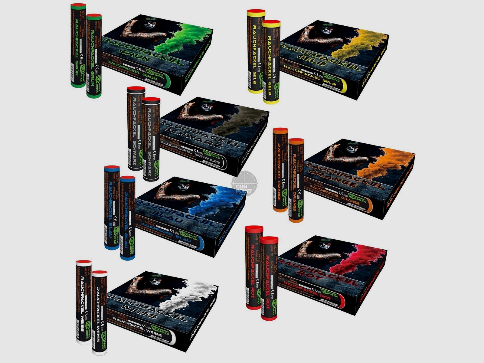 Blackboxx smoke flare 5-pack 60 sec. - various colors