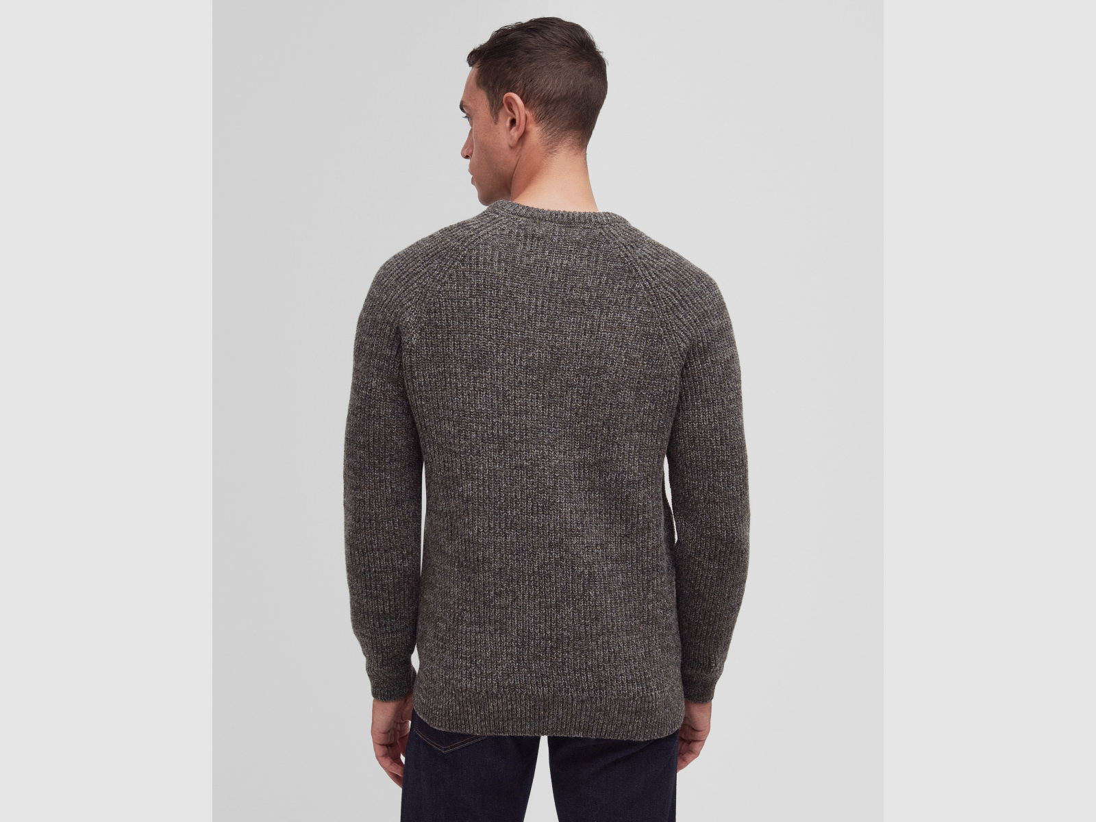 BARBOUR Pulower Horseford Okrągły Dekolt Oliwkowy