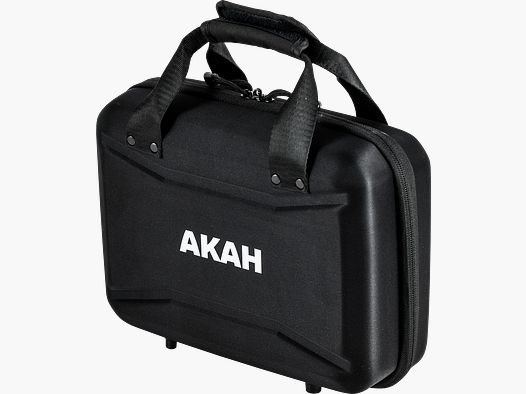 AKAH Hardcase Funda para pistola - Nylon/Espuma, Cerrable - 30,5×22,5×10,5 cm - Negro