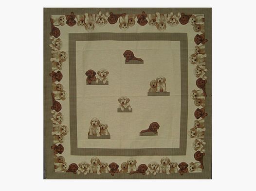 Lovergreen tafelkleden motief tafellaken Labrador-puppy's