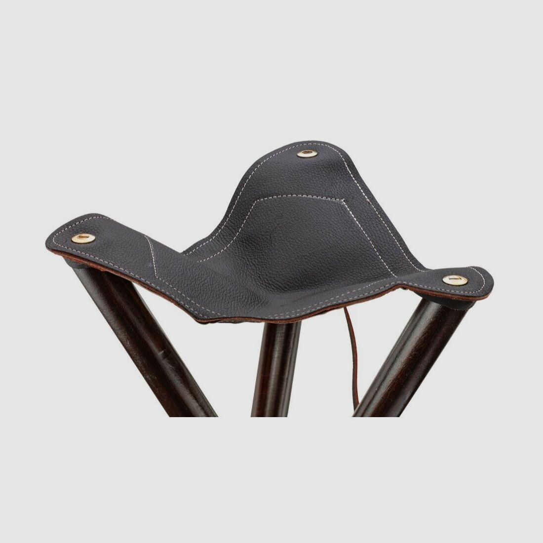 Klappbarer Dreibein-Sitz Holz – Luxus 65 cm Lederoberfläche – Höhe, Bild 4 von 4