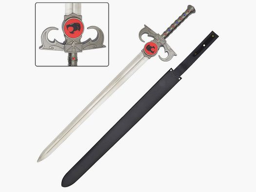 Espada de ThunderCats con funda y soporte de madera