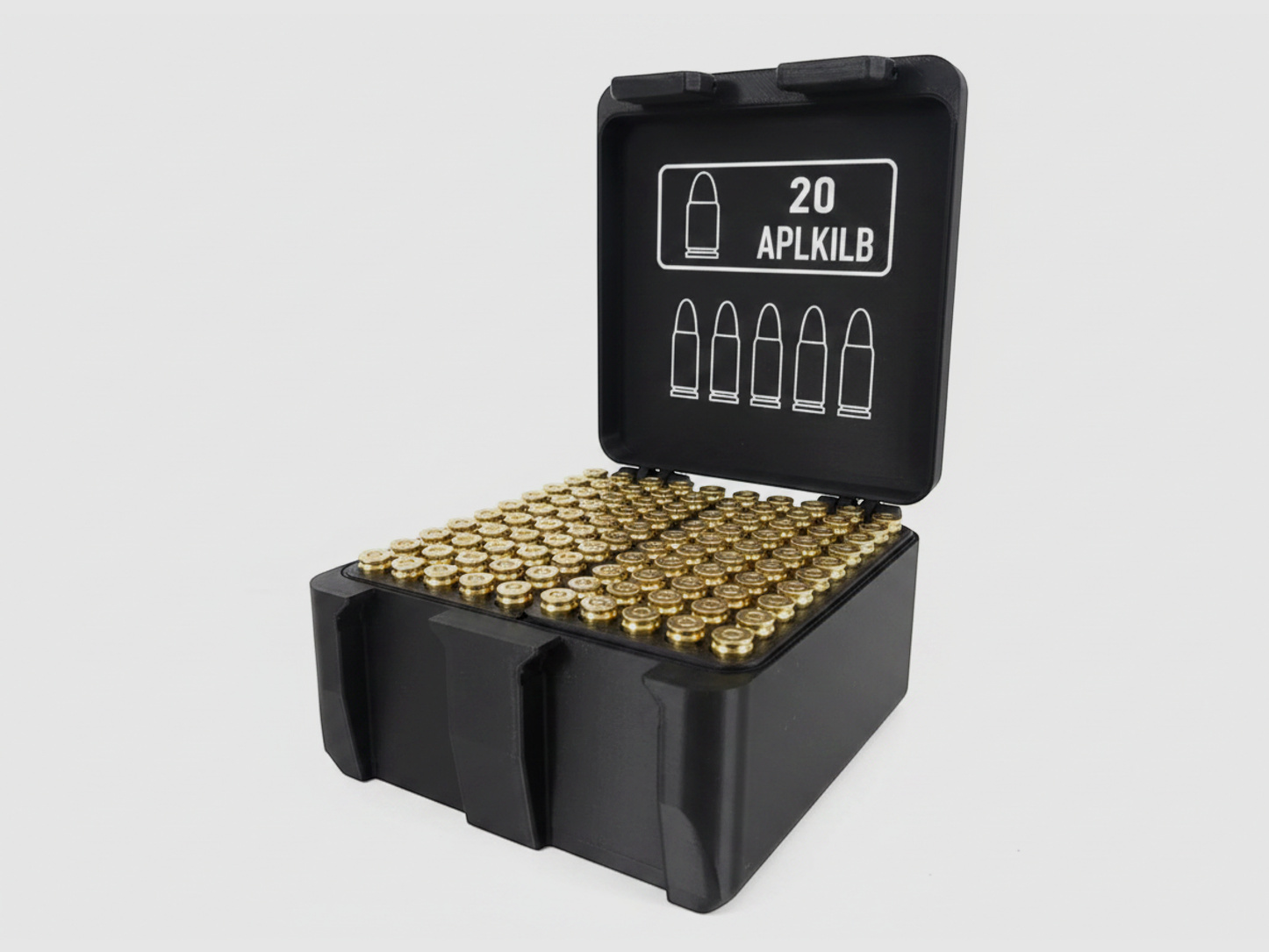 Filamelt Munitionsbox / .223 Remington / 'Klapp- / Rastdeckel' / Patronenbox, Ammo Box