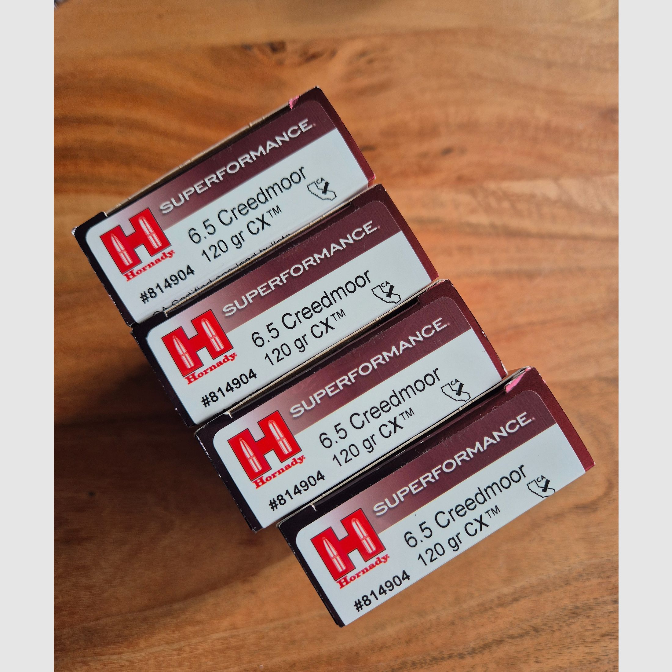 70 disparos Hornady 6,5 Creedmoor Superformance CX 7,8g/120grs