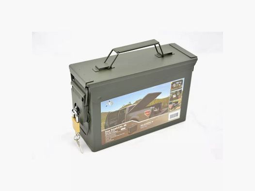<NATO / US ammunition box size 1 (Cal.30), metal, lockable, lock with 2 keys, olive, without print, new>