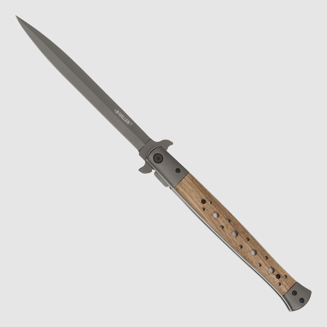 Stiletto Taschenmesser XXL riesiges Messer Titan beschichtet einseitig geschliffen
