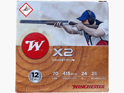 Winchester Flintenpatrone X2 Competition 12/70 24G 2,4mm
