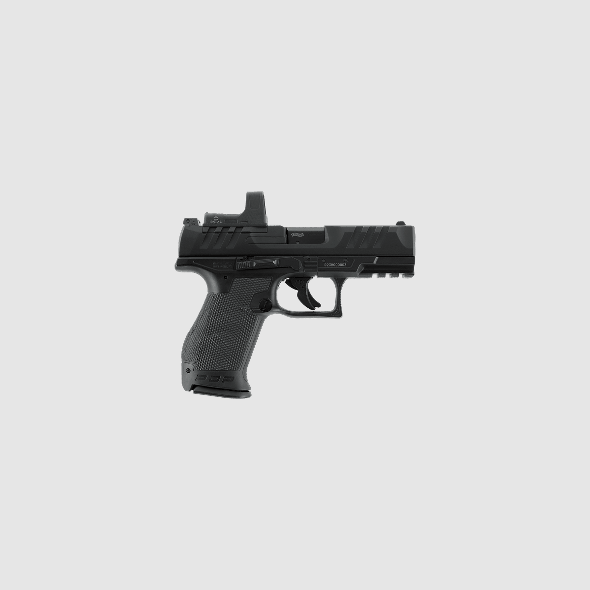 Walther PDP Compact 4" Set CO2 Airsoft Pistole Optics Ready in Schwarz | Umarex