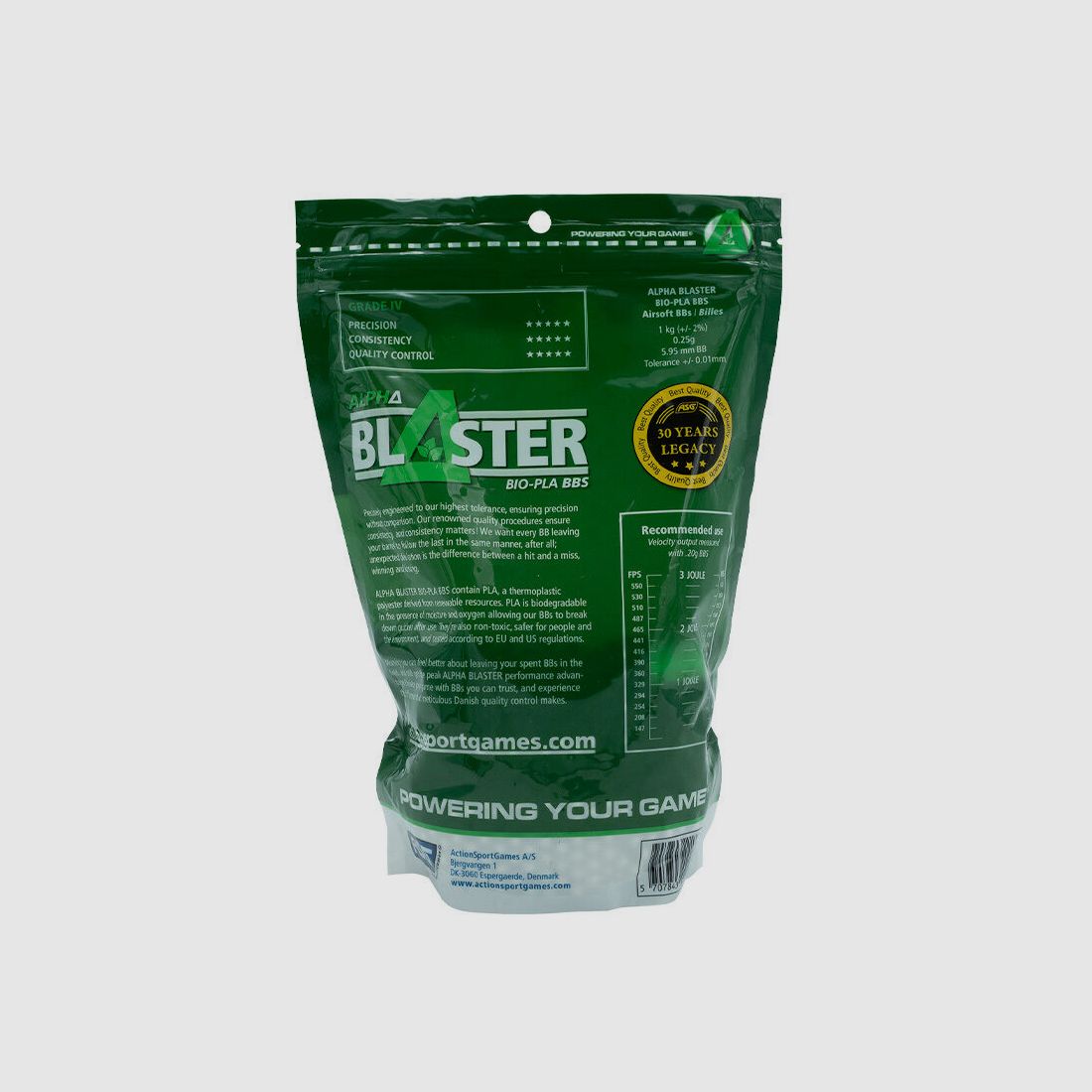 ASG Alpha Blaster Bolsa de 1KG 6mm BB / 0,25 g / BIO, imagen 2 de 2