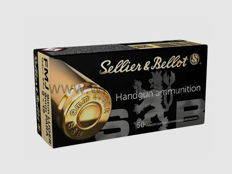 Sellier & Bellot 9mm Luger 50Stck 9x19 Luger WF-SPORTS, Bild 1 von 2