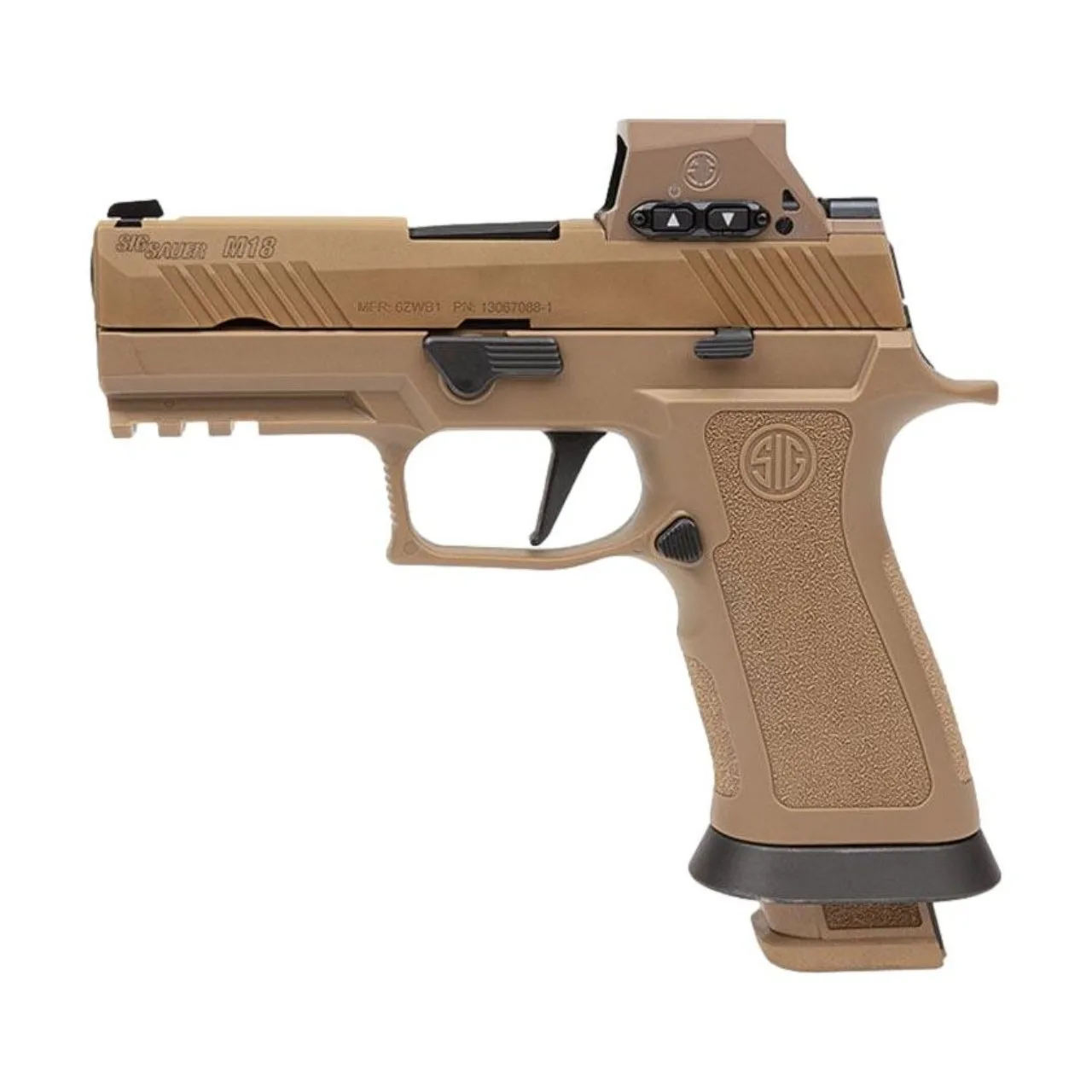 Sig Sauer P320 M18X 9mm Coyote – Carry, ROMEO-M17 Rotpunktvisier, SIGLITE, Bild 1 von 6