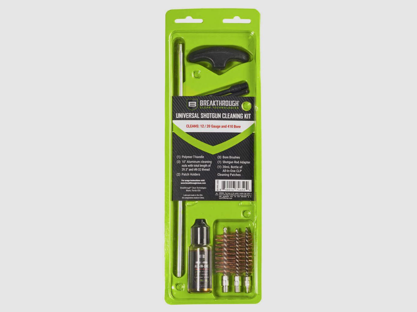 BREAKTHROUGH Universal Shotgun Cleaning Kit 12 / 20 / 410 Gauge