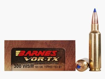 Barnes VOR-TX .300 WSM 165GR Tipped TSX Boat Tail 20 cartridges