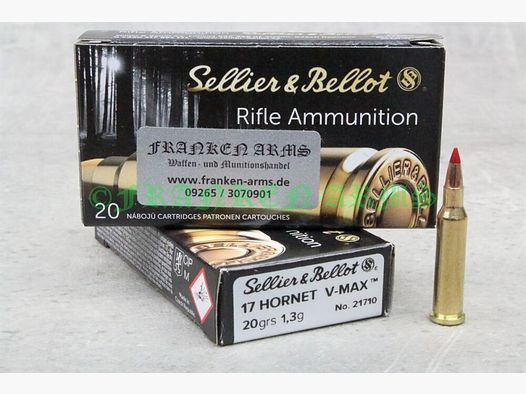 Sellier&Bellot V-Max .17 Hornet 20gr. 1,3g 20 Stück