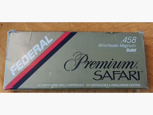Federal Premium Safari Solid .458 Win. Mag. 500GR