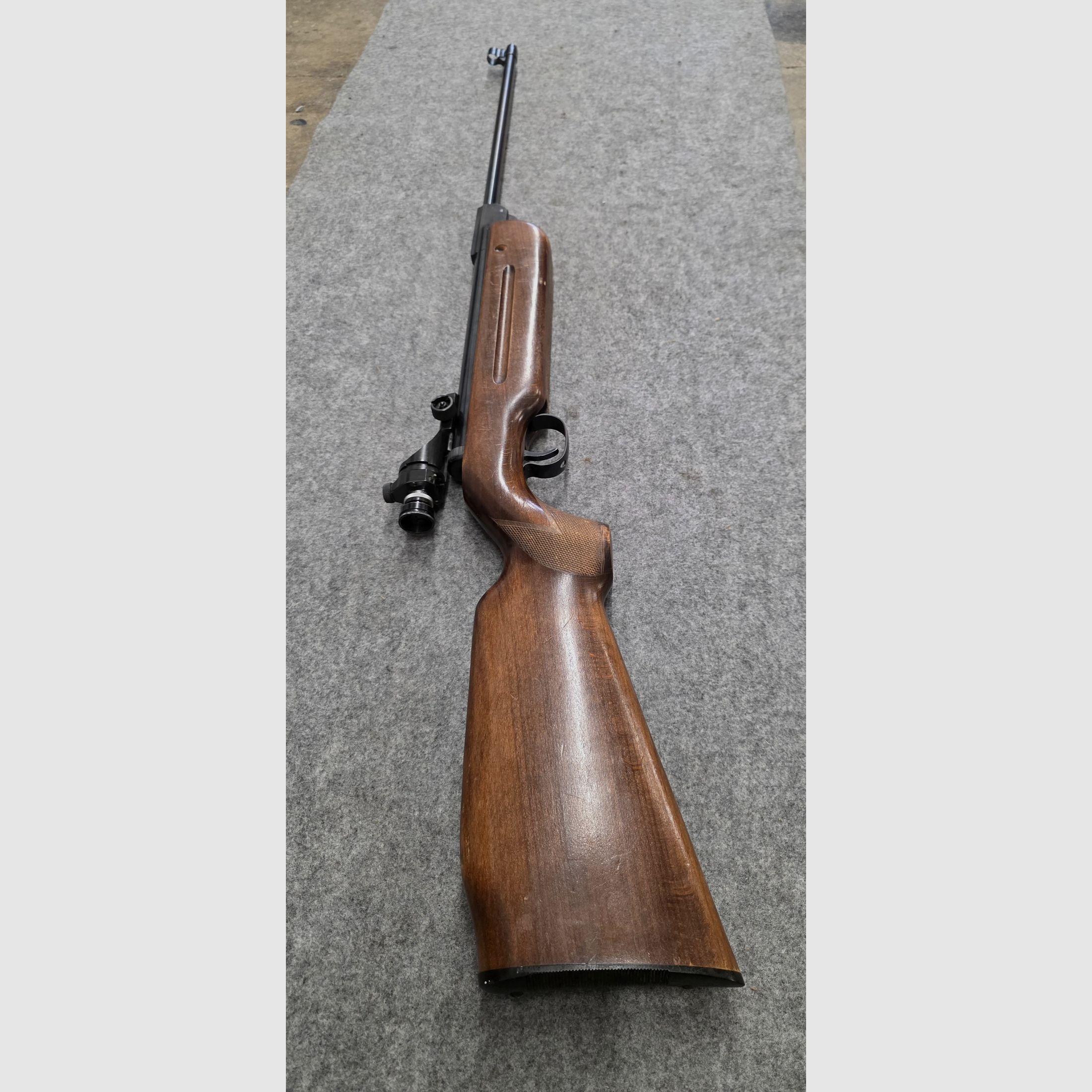 Fucile ad aria compressa molto vecchio Walther Mod. 53 Knicker con diottra senza marchio F degli anni '50/'60 cal. 4,5mm Diabolo, immagine 3 di 11