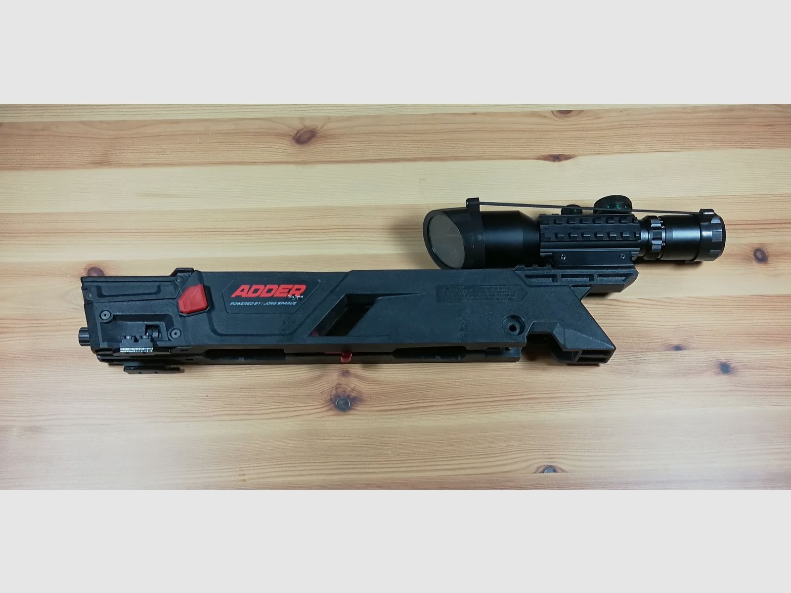 ADDER COBRA SYSTEM 130 LBS + 7 SCHUSS POLYMER MAGAZIN + 7 SCHUSS METALL MAGAZIN + OPTIK 3-10x42 Gr/Ro Bel & OPTIK 4x32 + METALL STANDBEIN