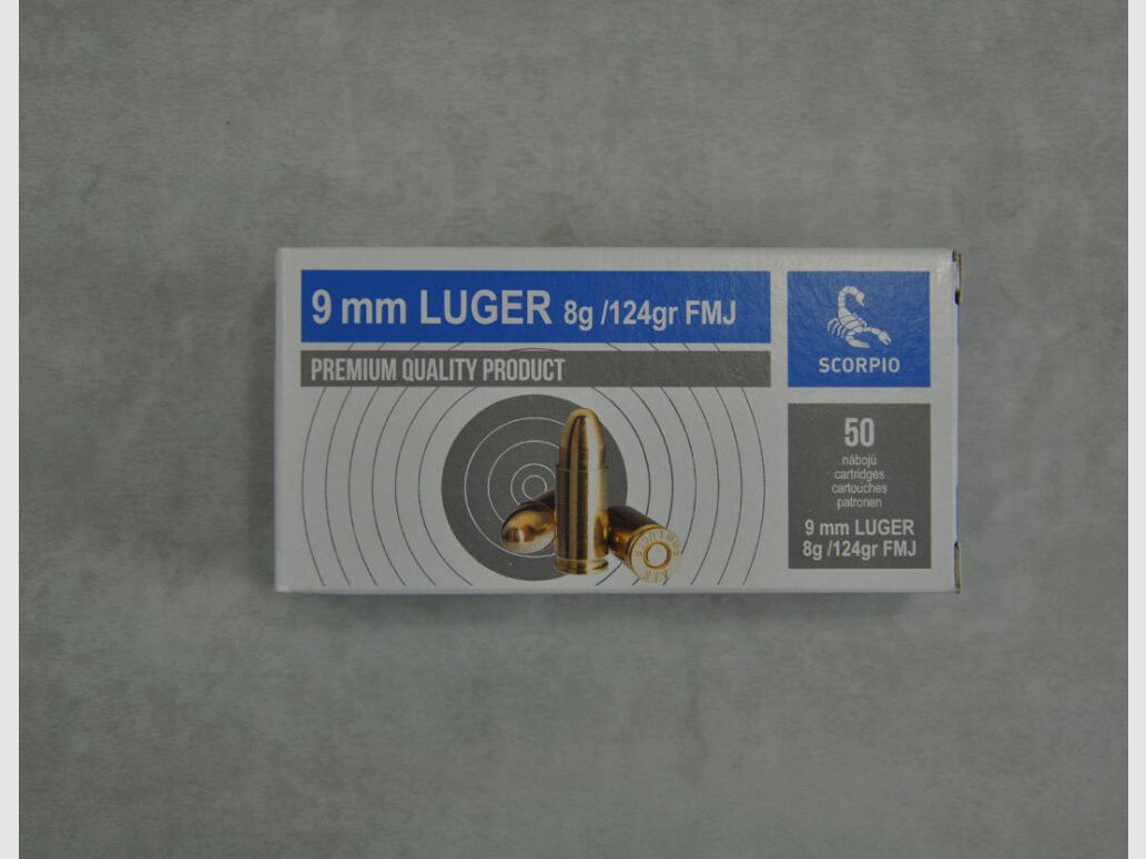 STV Scorpio FMJ 9mm Luger 124gr *1000 Stück*