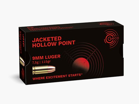 9×19 JHP GECO (Packung mit 50)