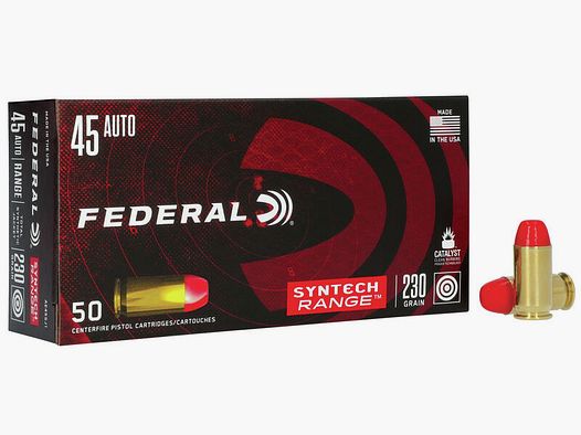 Federal Syntech Range .45 ACP 230GR SJFN 50 cartridges