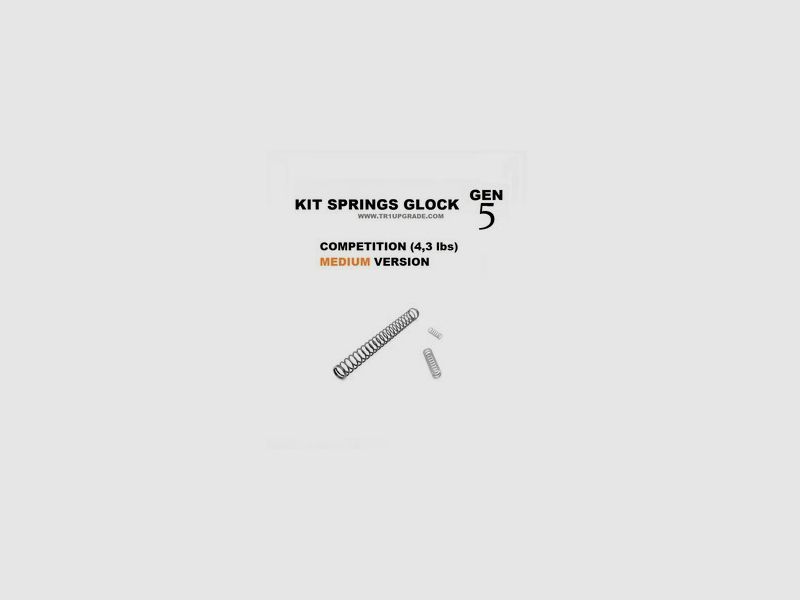KIT FEDERN TR-1 WETTBEWERB GLOCK Gen5/Gen6 MEDIUM 4,3 LB, Bild 1 von 2