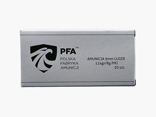 9x19 PFA FMJ 124gr/8g