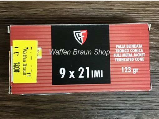 FIOCCHI - Naboj do pistoletu 9X21 IMI / LL TCCP RAM / 8,04 G / 123 GRS / TOP TARGET