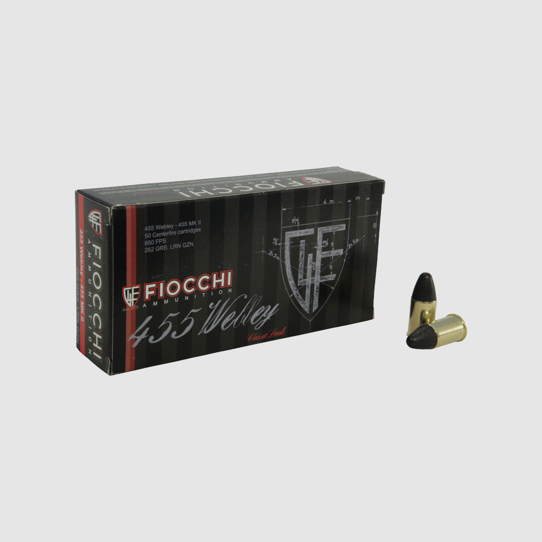 Fiocchi .455 MK II Webley 262 LRN – 50 pack