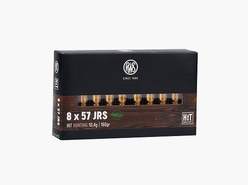 RWS 8X57 JRS HIT green 10,4g/160gr cartuchos de rifle sin plomo