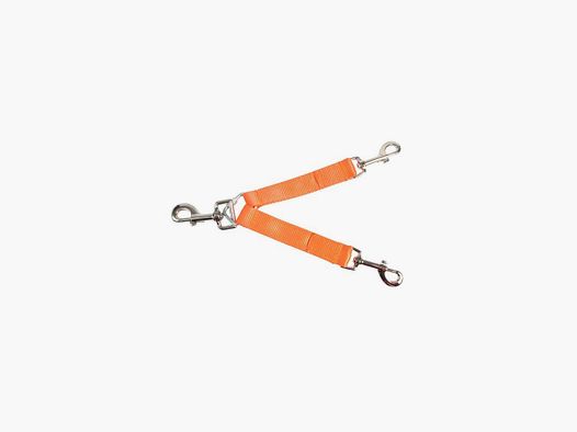 Accoppiatore per due cani arancione