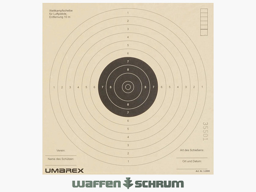 Umarex Zielscheibe 10er Spiegel Format: 17x17cm A250st