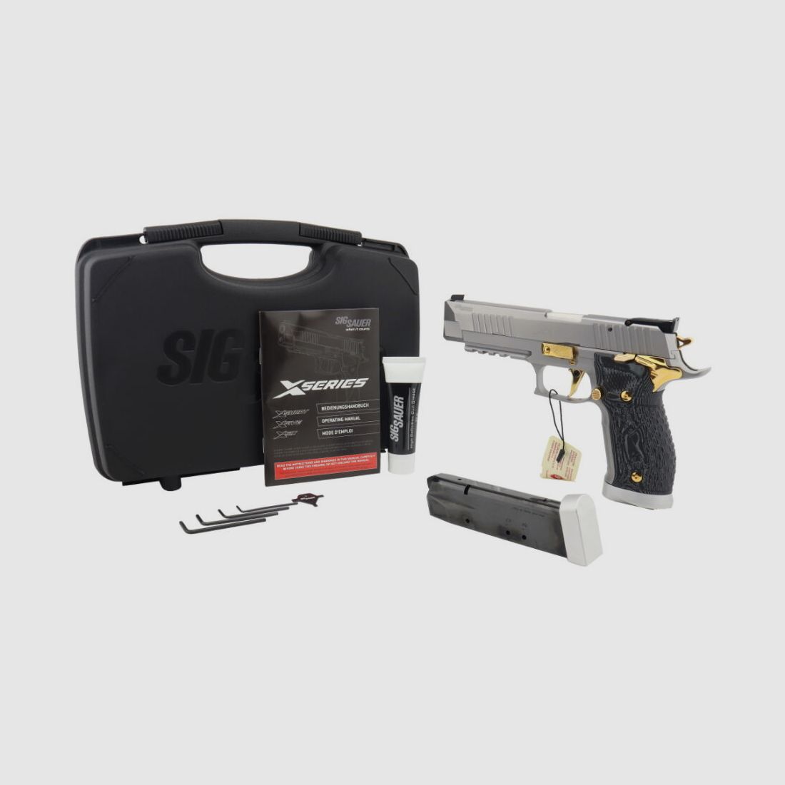 Sig Sauer	 P226 X-Five Supermatch Stainless & Gold eine der letzten aus deutscher Fertigung