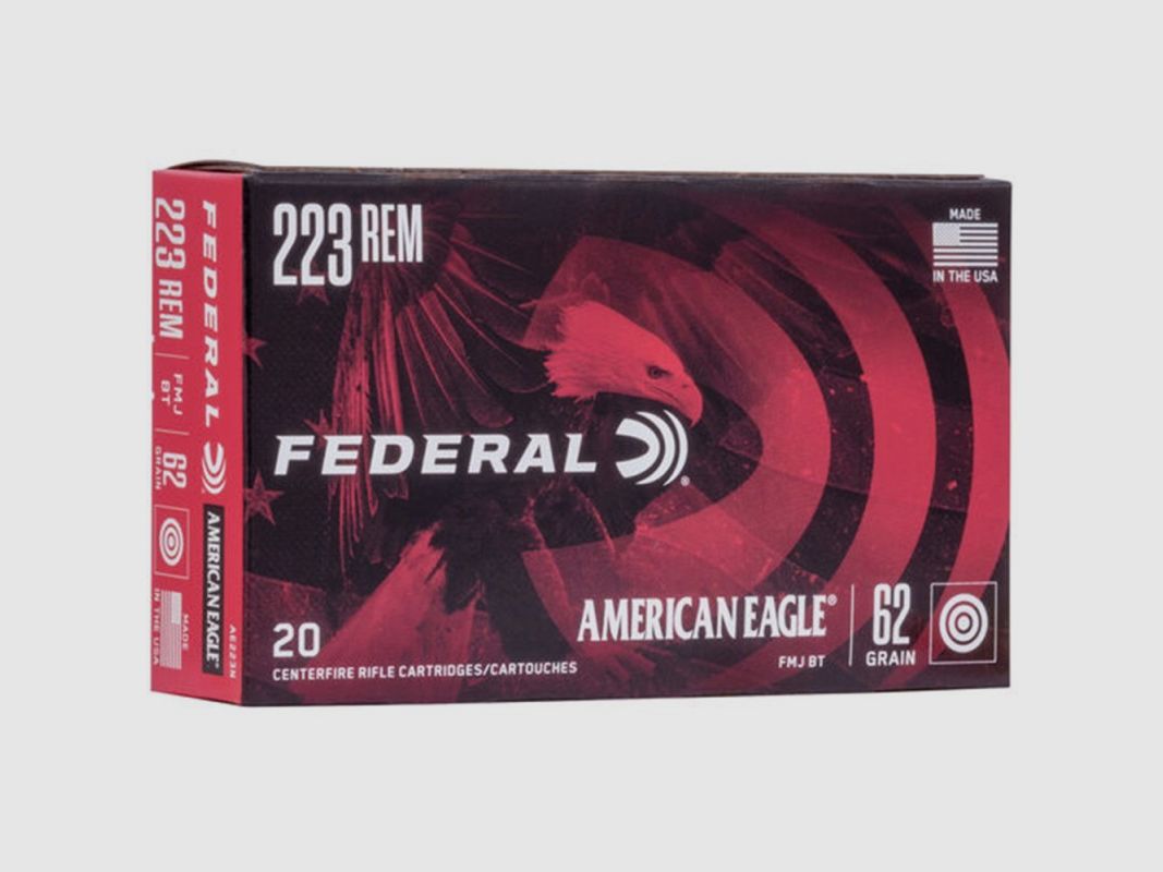 Federal .223 Rem Eagle Rifle FMJ 62 gr Kugelmunition