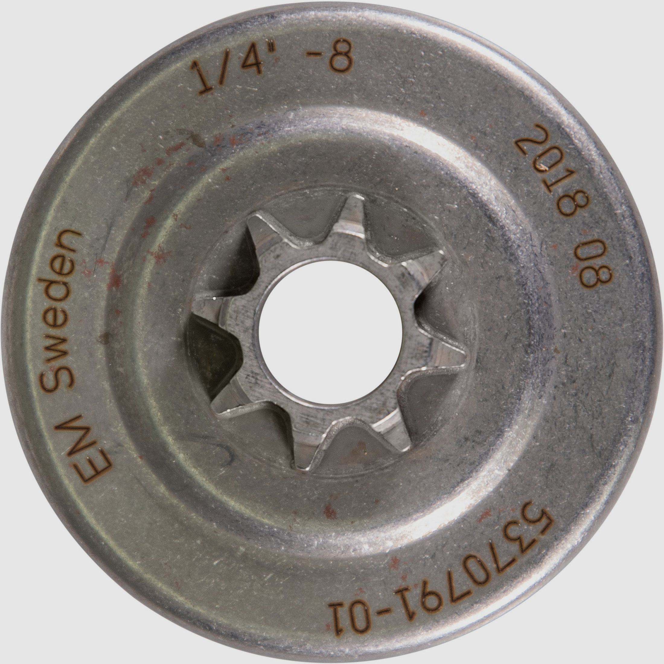 Husqvarna star chain wheel complete with needle bearing and gearbox 1/4", 8 teeth