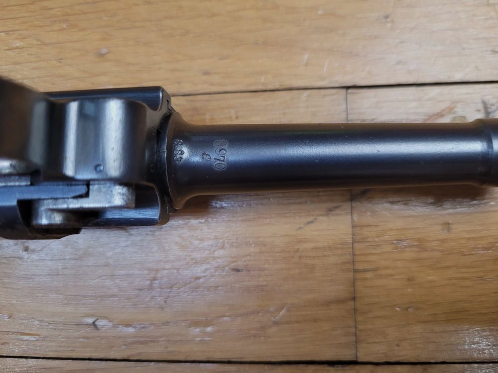 Guter Luger P08 Pistol – DMW von 1916 – Monomatrikel – 100% 14-18 – Gutes Magazin mit Holzboden – Lauf mit guten Zügen – Waffe zu reinigen sowohl für den Schuss als auch für die Sammlung – EM in globalem Zustand, Bild 10 von 21