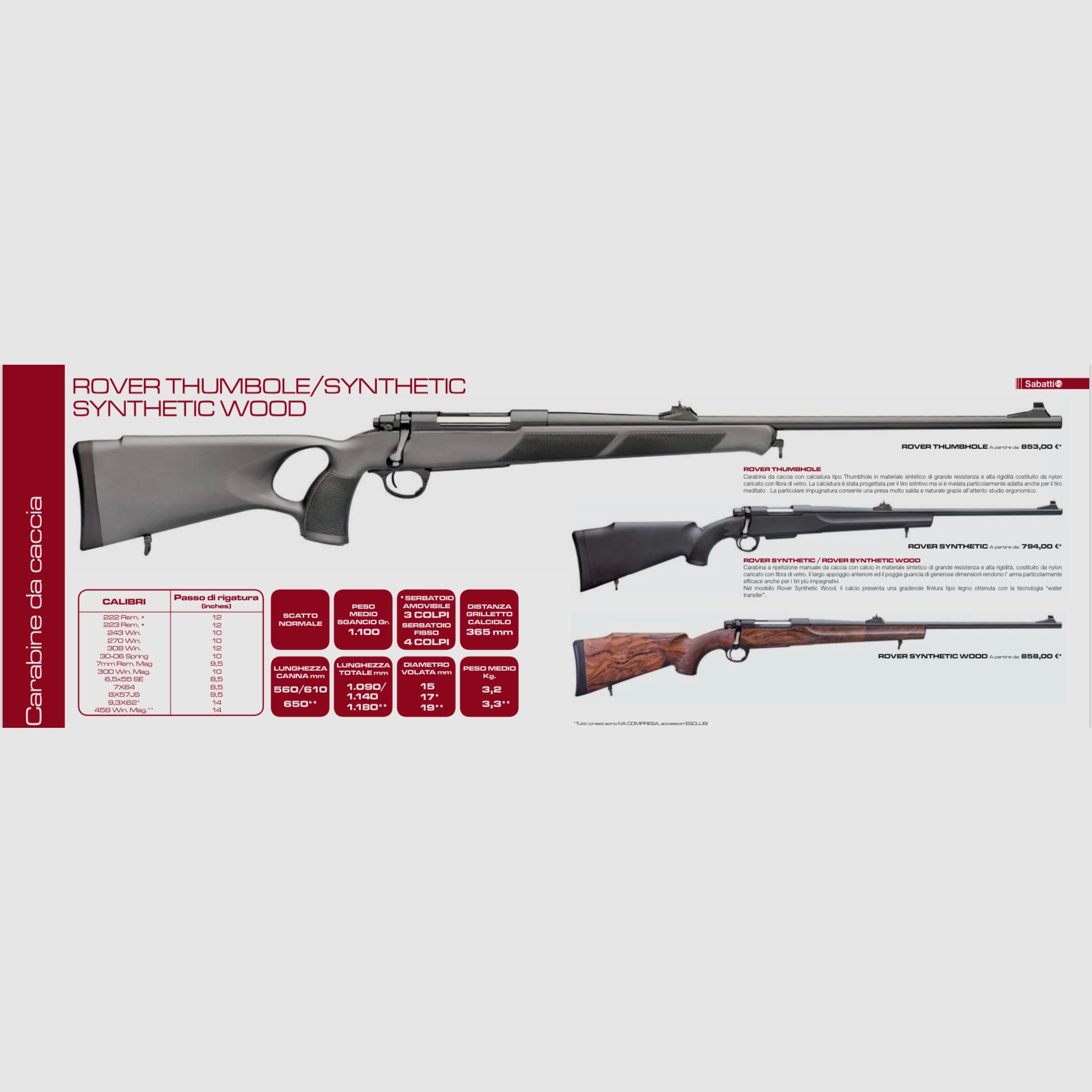 SABATTI / BOLT ACTION GEWEER – OVER-UNDER – PARALLEL / ALLE MODELLEN, afbeelding 13 van 17