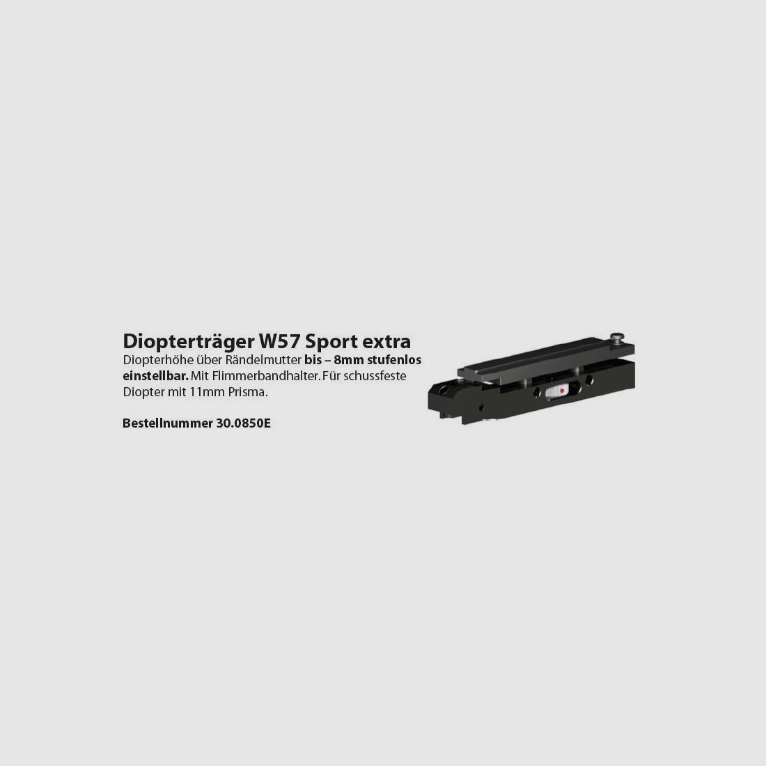 Wyss W57 Sport extra support de dioptre noir