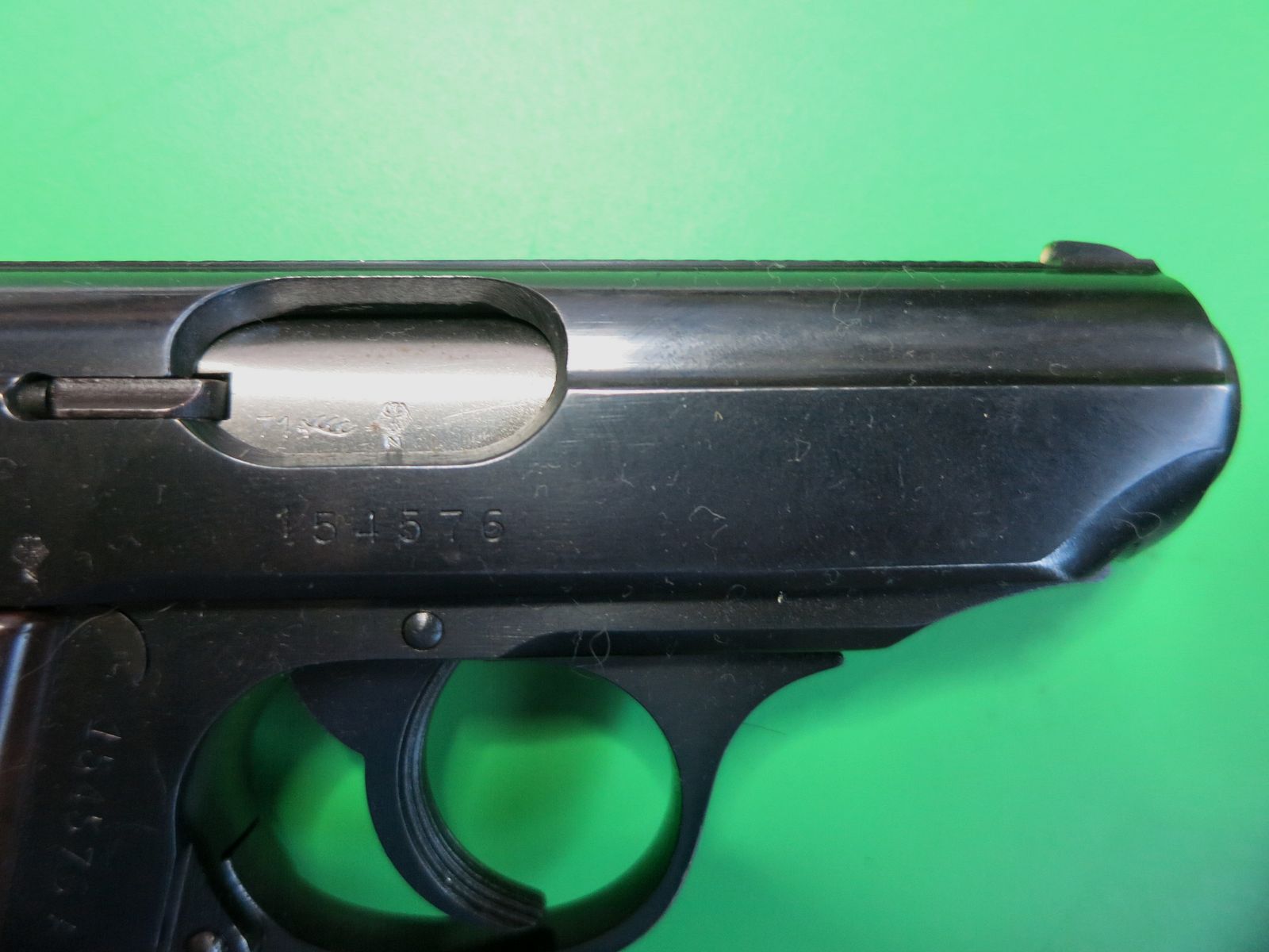 Halbautomatische Pistole, Walther PPK, Kal. 9 mm Kurz, braune Griffschalen       #74