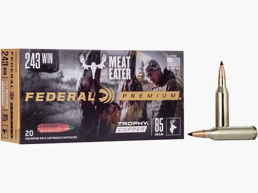 Federal Premium Trophy Copper .243 Win. 85GR 20 cartouches