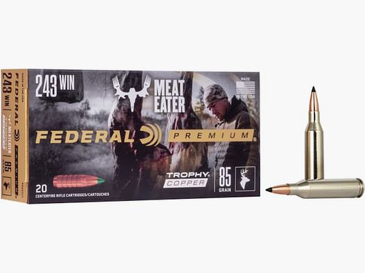 Federal Premium Trophy Copper .243 Win. 85GR 20 Patronen