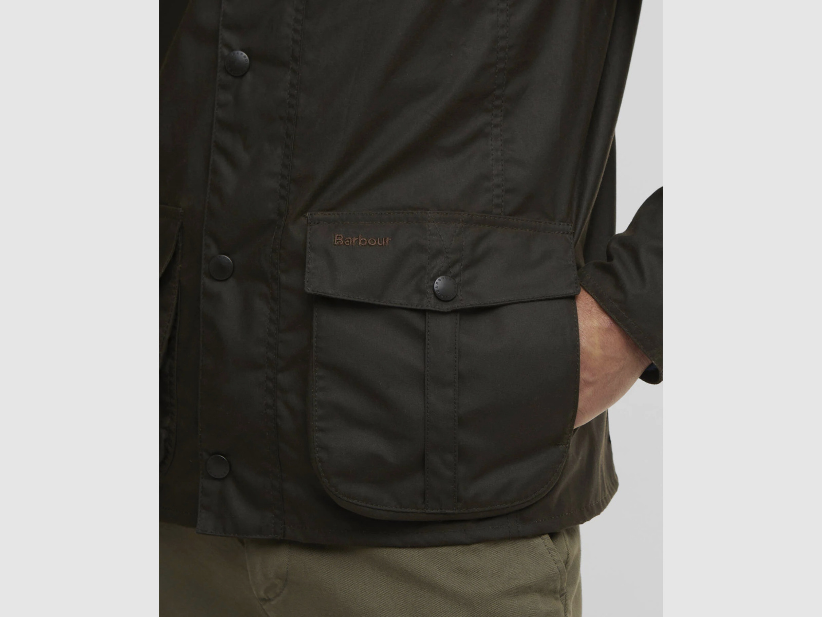 BARBOUR Wachsjacke Sander Olive
