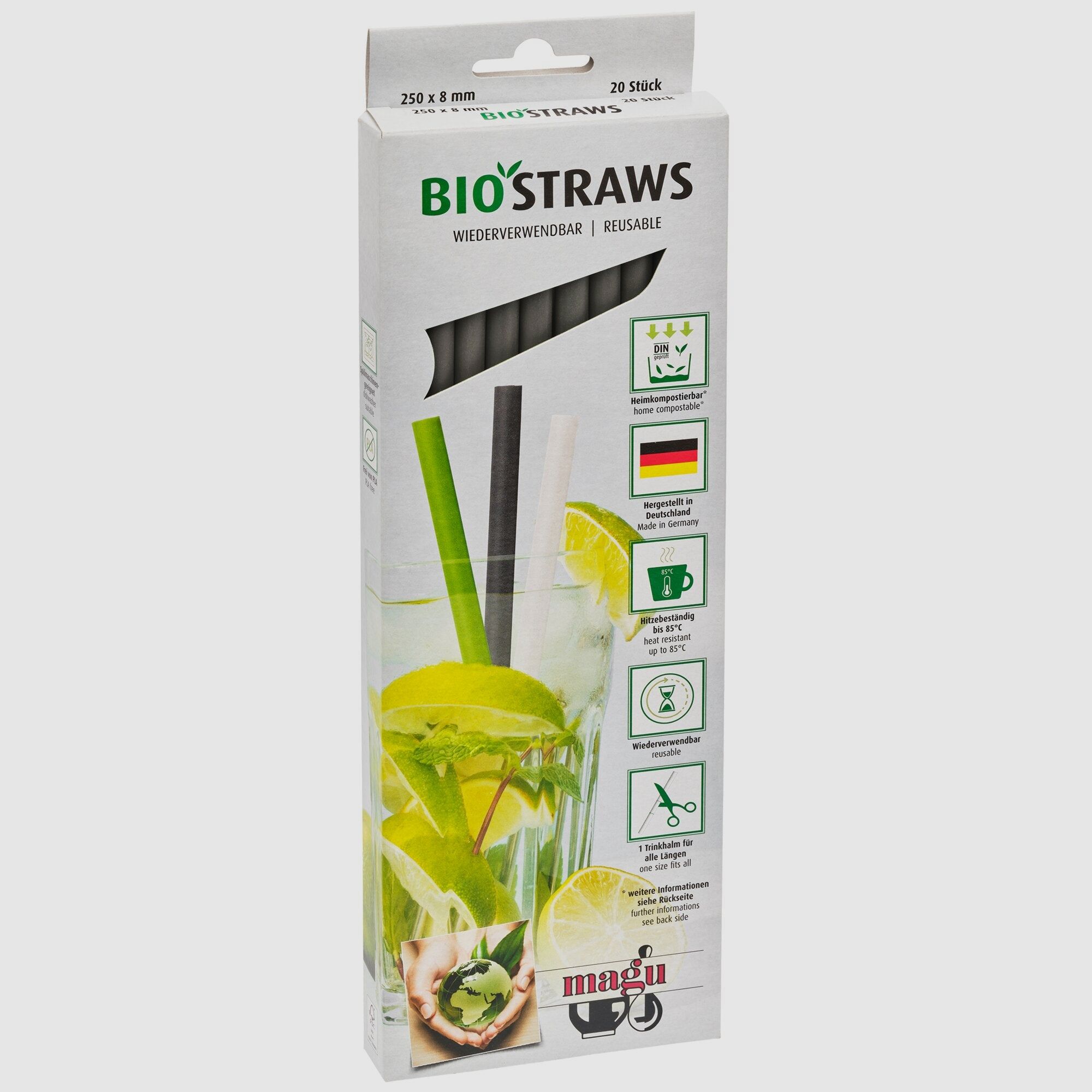 Drinking Straw Set Dark Gray, 20 Pieces