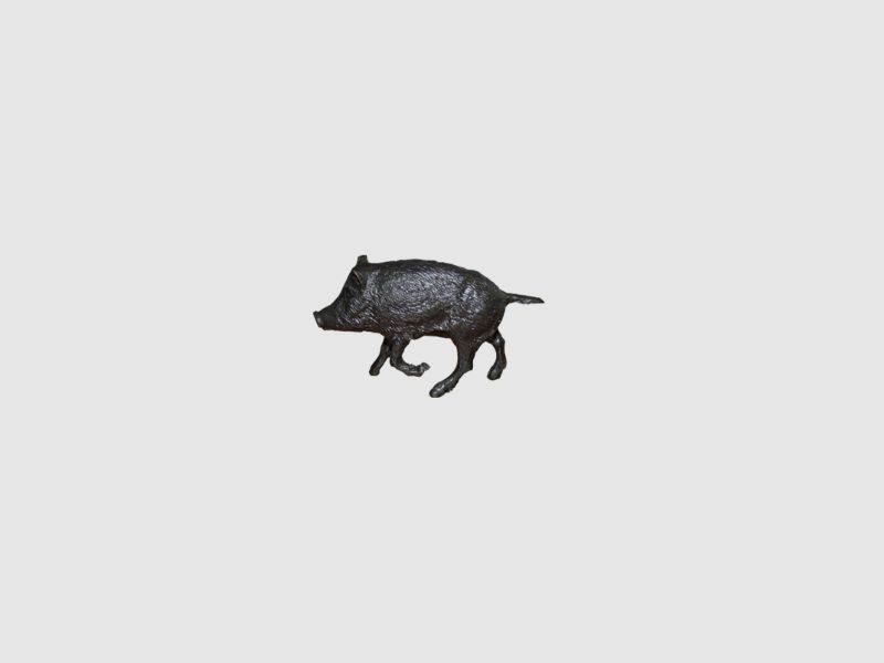 Lovergreen kleine Bronzestatue Motiv getriebenes Wildschwein gallopierend