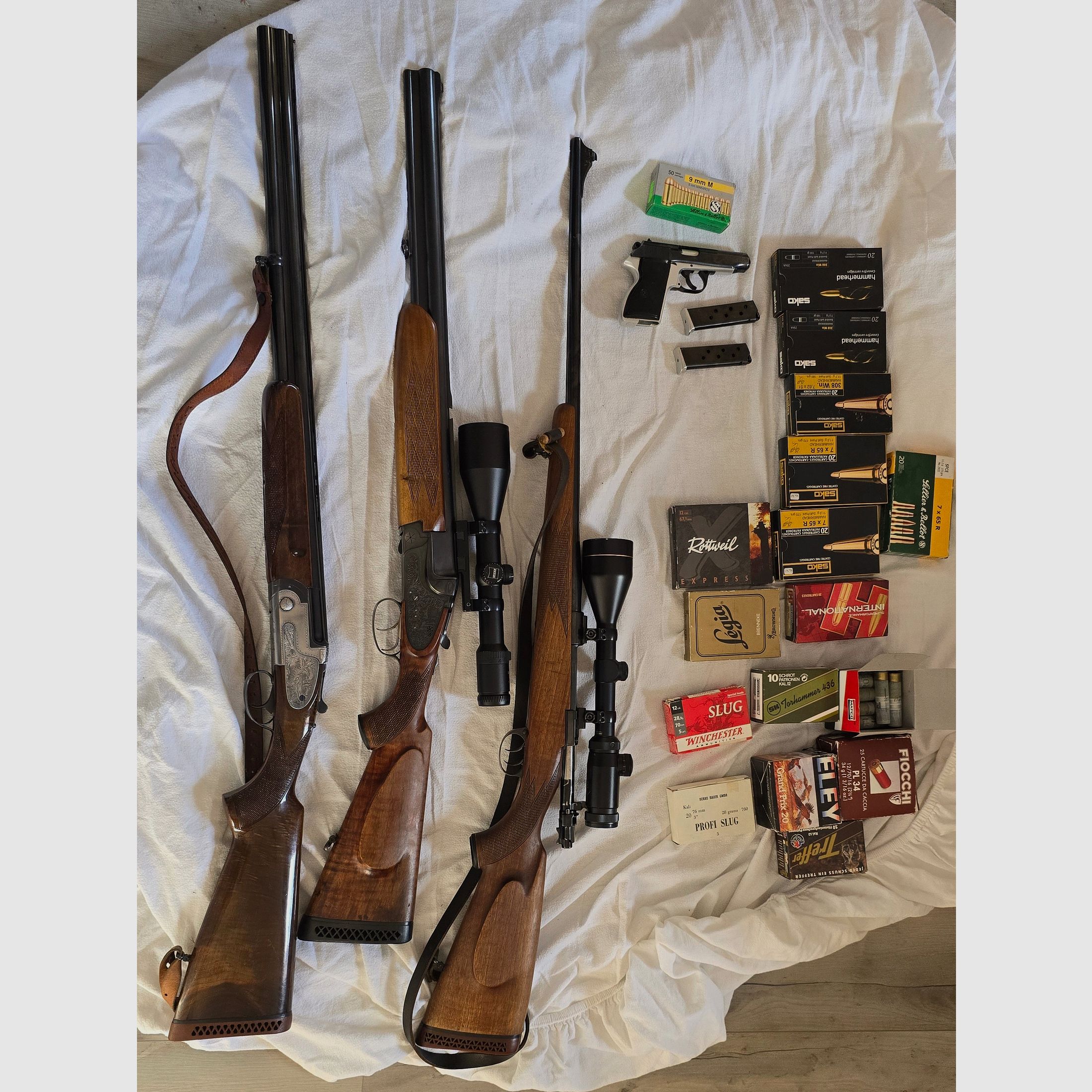 Offre complète d'armes et de munitions en raison de l'abandon de la chasse