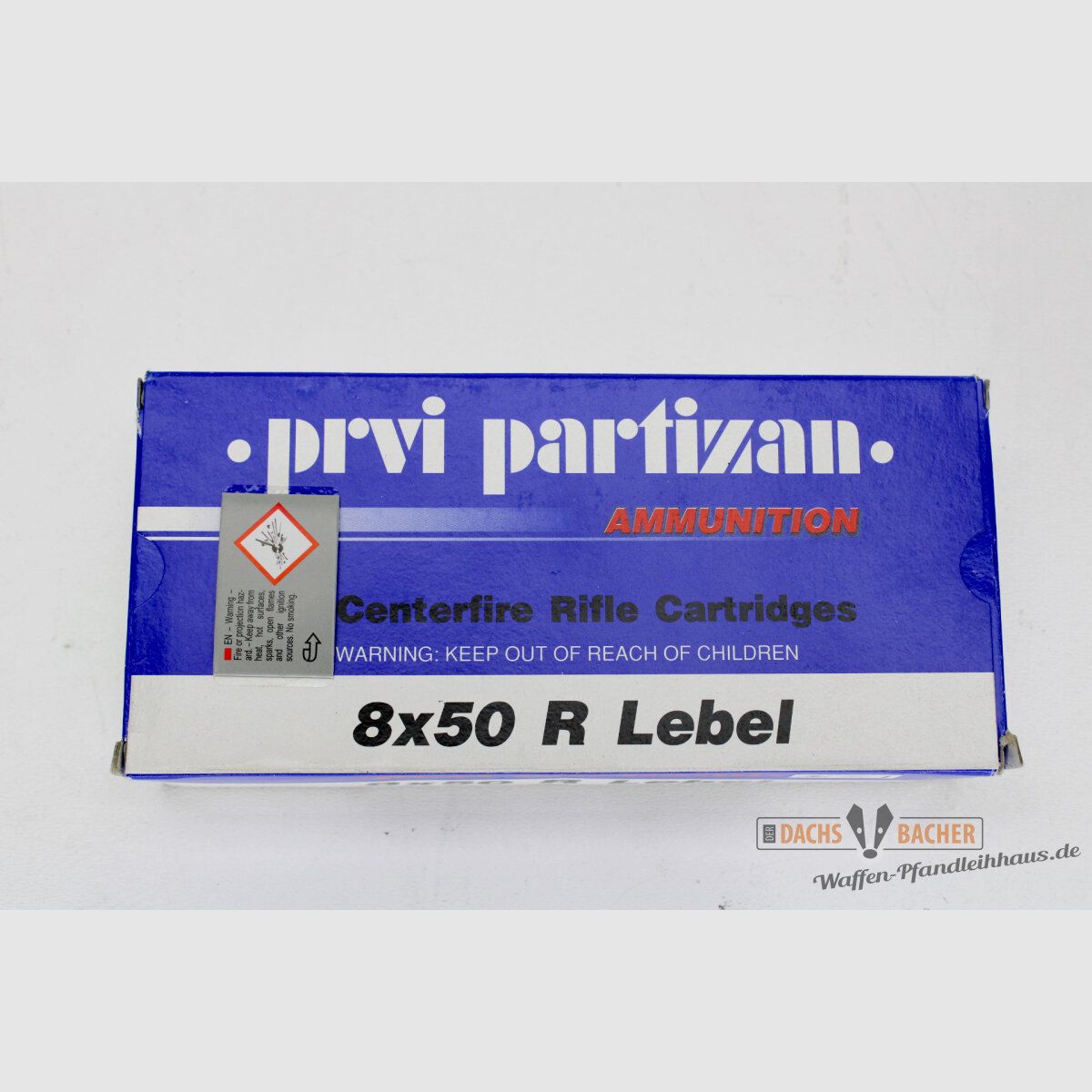 PPU Privi Partizan 8x50 R Lebel 12,96g/200gr FMJ Vollmantel 20 Schuß