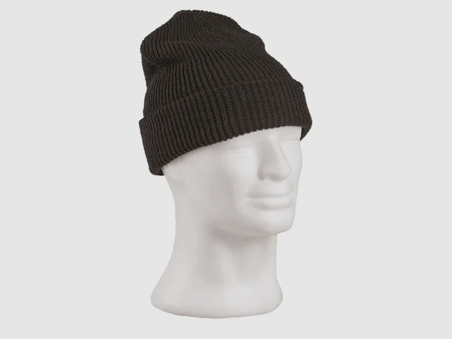 Rollstrickmütze Schwarz - Polyacryl - Unigröße