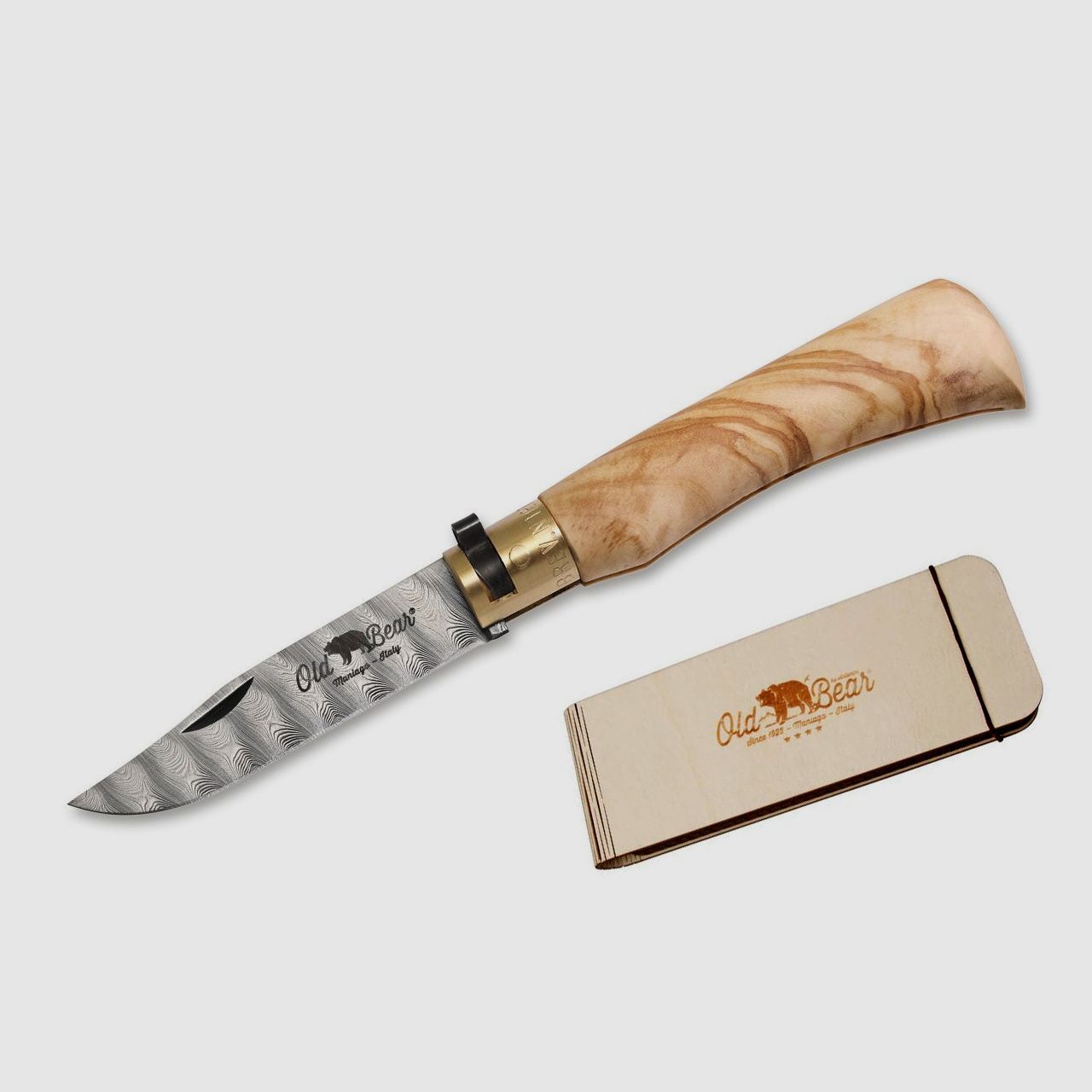 Taschenmesser Collection M Damascus Olive Damastmesser 42a konform legal fhren