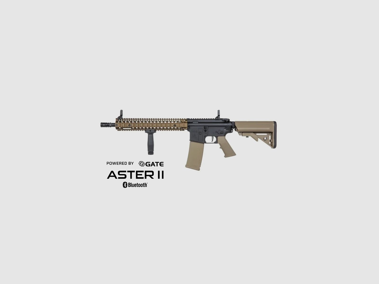 SA Daniel Defense® MK18 Block II (SA-P26 PRIME™ Aster II ETU BLDC™) Rifle Airsoft Libre a partir de 18 – Chaos Bronze -F-
