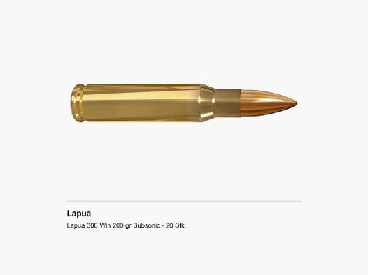 Lapua 308 Win 200 gr Subsonic – 20 pcs.